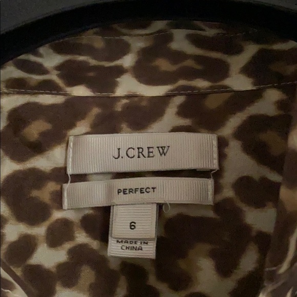 J. Crew button down leopard blouse. Size 6 - Picture 2 of 5